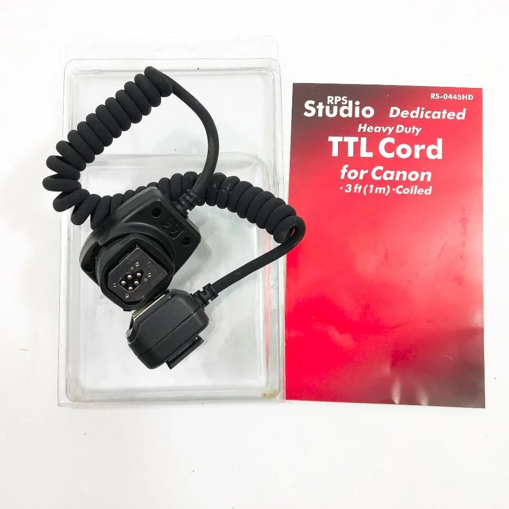 NWT RPS Studio Dedicated Heavy Duty TTL Flash Cord for Canon EOS Cameras